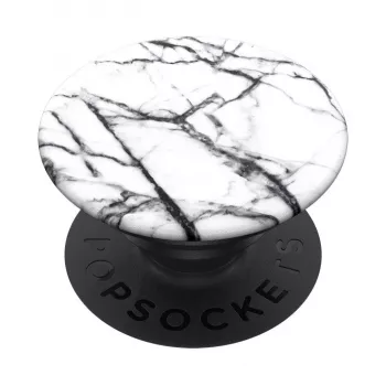 PopSockets Swappable PopGrip Telefoonhouder, Dove White Marble