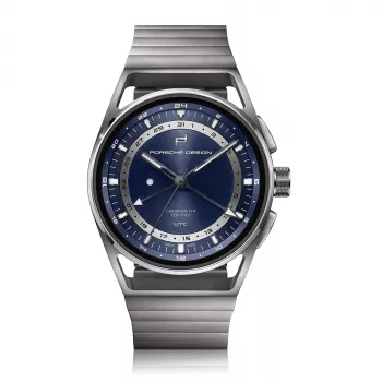 PORSCHE DESIGN Flat Six P'6000 heren automatisch chronograaf horloge 42mm roestvrij staal rubber zwart