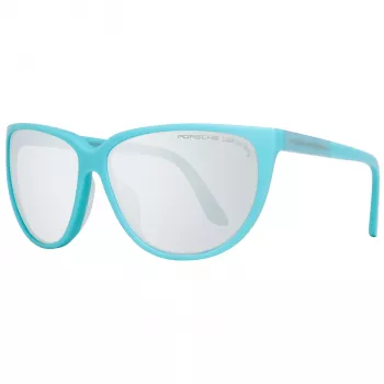 PORSCHE DESIGN dames zonnebril P8588-61B rechthoekig metaalmontuur zilver/palladium grijze glazen 61/13/135 mm