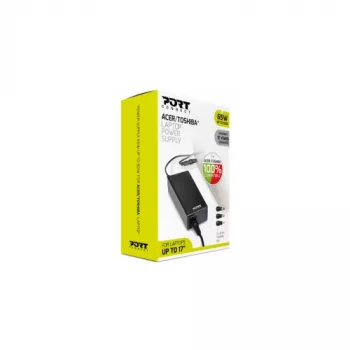 PORT Designs 65W universele voeding voor laptops met 10 verwisselbare stekkers voor Acer, Toshiba en meer