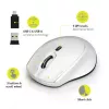Port Designs Port Connect Silent 1600DPI 3-knops draadloze muis - wit