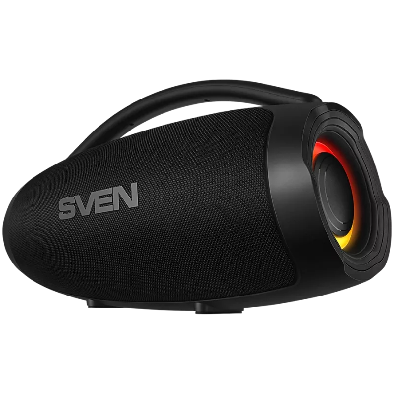 Draagbare luidspreker SVEN PS-375, zwart, vermogen 30+2x15W (RMS), TWS, Bluetooth, USB, lithiumaccu