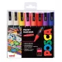 POSCA PC-5M marker-set met ronde punt, verschillende kleuren, 16 stuks