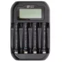 POWER PLANT PP-UN4 4-bay LCD-oplader voor AA/AAA NiMH NiCd-accu's