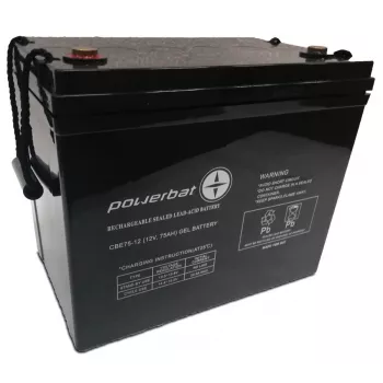 PowerBat CBE 12V 75Ah deep cycle gel accu