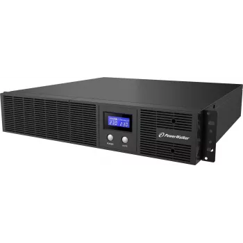 PowerWalker VI 3000 RLE UK line-interactive UPS, 3000 VA/1800 W, rackmount 2U, 8x IEC C13 + 1x IEC C19, USB/RS-232, AVR, LCD