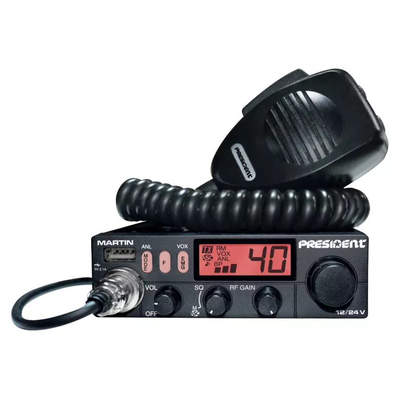 President Martin ASC CB Portofoon AM/FM 12/24V