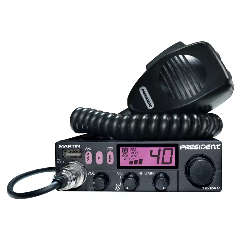President Martin ASC CB Portofoon AM/FM 12/24V