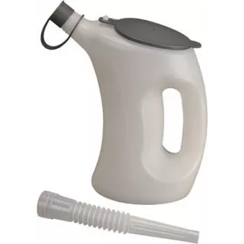 PRESSOL 3L maatbeker met deksel en flexibele schenktuit, wit/transparant 07623
