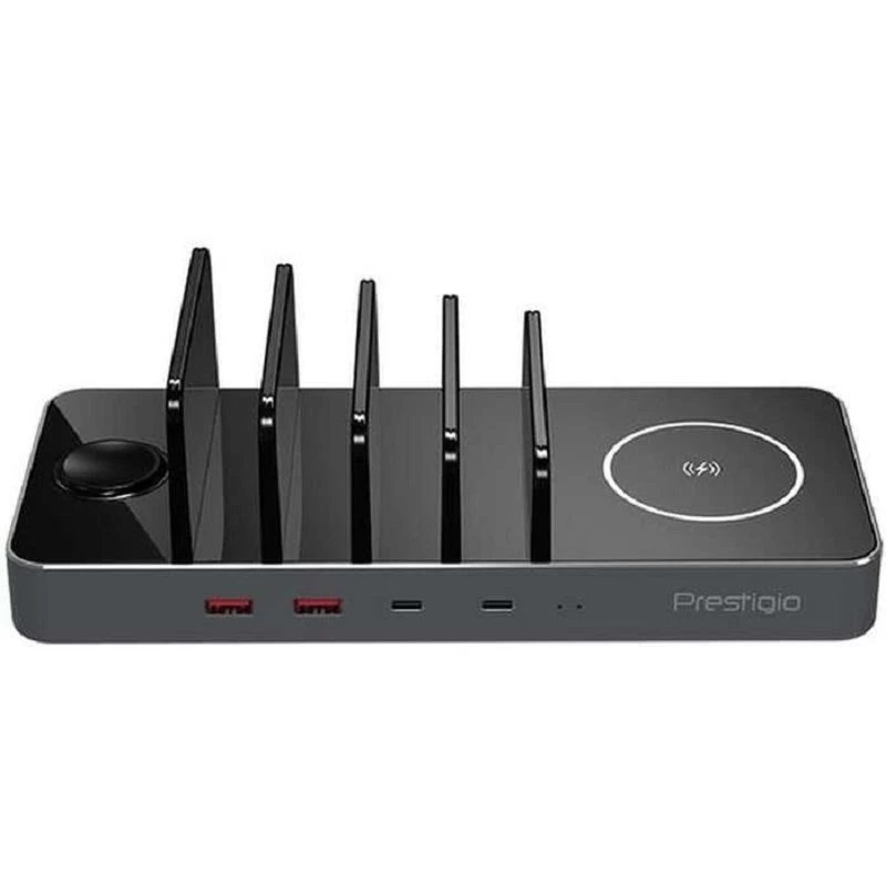 Prestigio Revolt A6 Space Gray 3-in-1 draadloze oplader