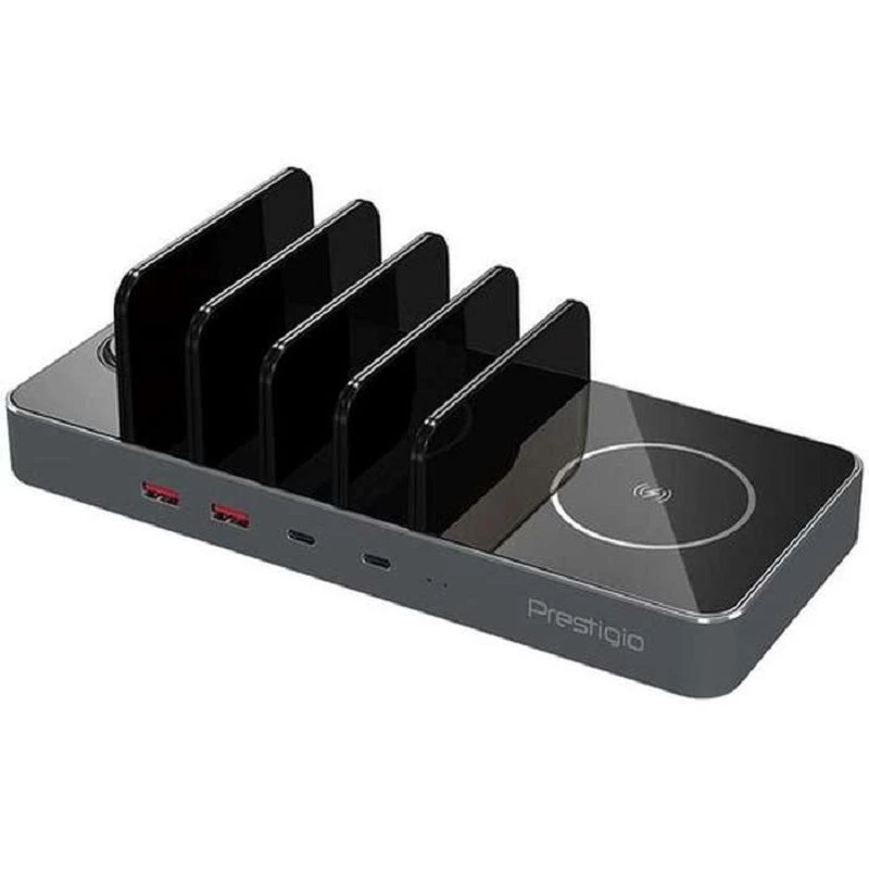 Prestigio Revolt A6 Space Gray 3-in-1 draadloze oplader