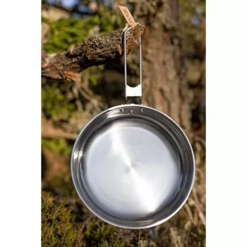 Primus Cookset Campfire Pot Set L - 2-delige RVS campingkookset met zeefdeksel, 4,8 l totale capaciteit