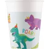 Procos Dino Party kartonnen bekers 200 ml, 8-pack, kleurrijk dinosaurusdesign 97975