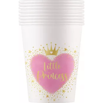 Procos My Little Princess papieren bekers 200ml 8-pack 96477
