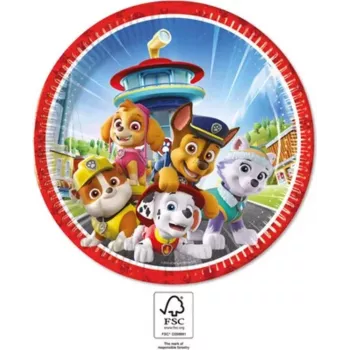 Procos Paw Patrol papieren borden 8-pack, 23 cm, veelkleurig 95597