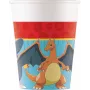 Procos Pokémon papieren bekers 8-pack 200ml Pikachu Charmander Squirtle Bulbasaur partybekers 98401