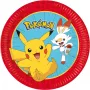 Procos Pokemon papieren borden 8-pack 23cm wegwerp partijborden 98391