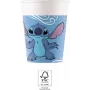 Procos Stitch & Angel kartonnen bekers 200ml 8-pack | Disney Lilo & Stitch feestbekers 96795