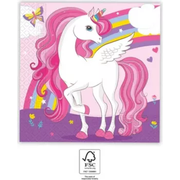 Procos Unicorn Rainbow 2-laags papieren servetten 20-pack (93760)