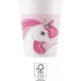 Procos eenhoorn regenboog papieren bekers 200ml 8-pack 93759