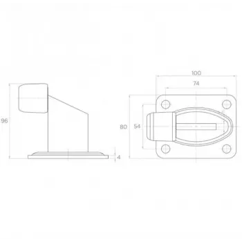 PSG 60.038.7016 antracietgrijze rubberen poortstootbuffer, cilindrisch, 40 mm diameter, 30 mm hoogte, RAL 7016