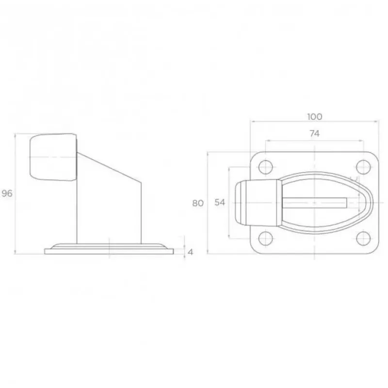 PSG 60.038.7016 antracietgrijze rubberen poortstootbuffer, cilindrisch, 40 mm diameter, 30 mm hoogte, RAL 7016