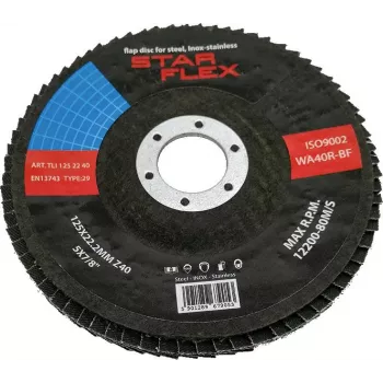 PSG Star Flex T29 125-22 Grit 40 INOX lamellenschijf TLI1252240