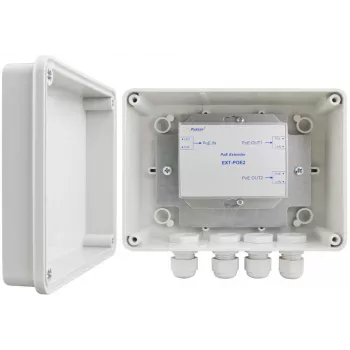 Pulsar EXT-POE2H PoE-extender in hermetische behuizing voor 2 IP-camera's