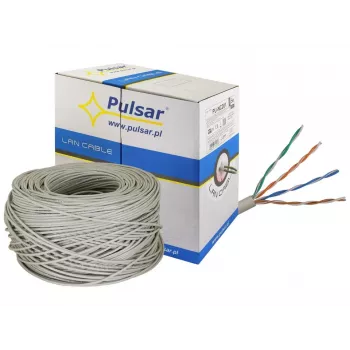 PULSAR PU-NC201 Twisted Pair-kabel U/UTP, Cat 5e, 24AWG, grijs
