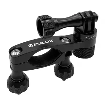 Puluz aluminium stuurhouder met 360-graden rotatie voor actioncamera's (zwart)