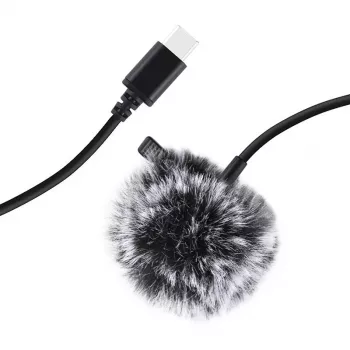 PULUZ Jack Tie microfoon met clip PU425 1,5m USB-C