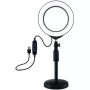 PULUZ LED ringlamp 16cm met statief 18-28cm USB