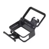 Puluz beschermhoes voor DJI Osmo Action - zwart PC-frame met koudeschoenhouder, snelspansluiting