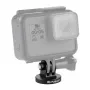 PULUZ PU145B CNC aluminiumlegering actioncam houder adapter met 1/4 inch statiefschroefdraad, zwart