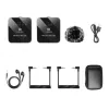 PULUZ PU3153B draadloze lavalier-microfoon 1 TX + 1 RX, 2,4 GHz, USB-C, omnidirectionele condensator, ruisonderdrukking, plug-and-play voor Android & pc