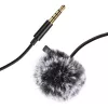 PULUZ PU424 lavalier-microfoon 1,5 m 3,5 mm TRRS omnidirectionele condensator-clipmicrofoon voor smartphones, DSLR-camera's, laptops - zwart