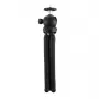 PULUZ PU435 mini octopus statief flexibel buigbaar statief met 360° kogelkop en telefoonhouder voor smartphones, compactcamera's, actiecamera's, kleine systeemcamera's, max. belasting 1,2 kg, zwart