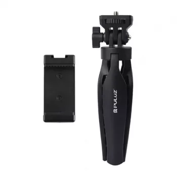 PULUZ PU600B Tafelstatief (Zwart) - Compact kogelkopstatief voor smartphones en camera's