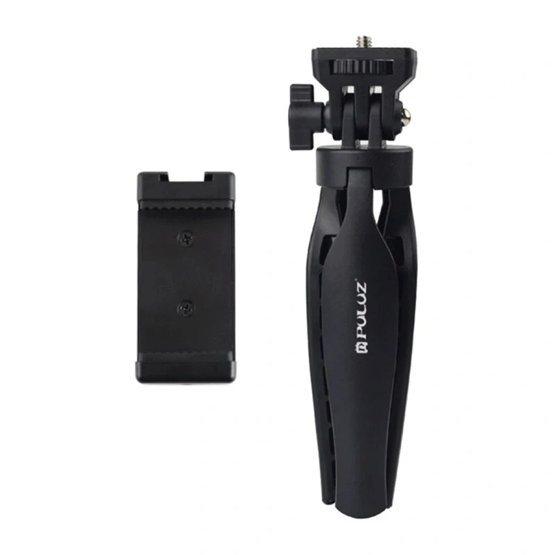 PULUZ PU600B Tafelstatief (Zwart) - Compact kogelkopstatief voor smartphones en camera's