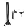 PULUZ PU650B Live-streaming houder met telefoonhouder (Zwart) – tafelstandaard met 16 cm LED-ringlamp