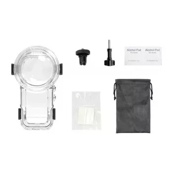PULUZ PU760T waterdichte behuizing (60 m) met snelkoppeling houder voor Insta360 X5 (transparant)