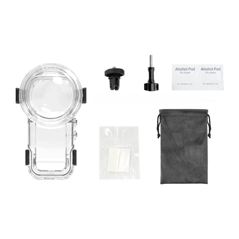PULUZ PU760T waterdichte behuizing (60 m) met snelkoppeling houder voor Insta360 X5 (transparant)