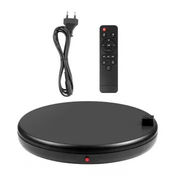 PULUZ roterende presentatiestandaard met stopcontact 45 cm (zwart)