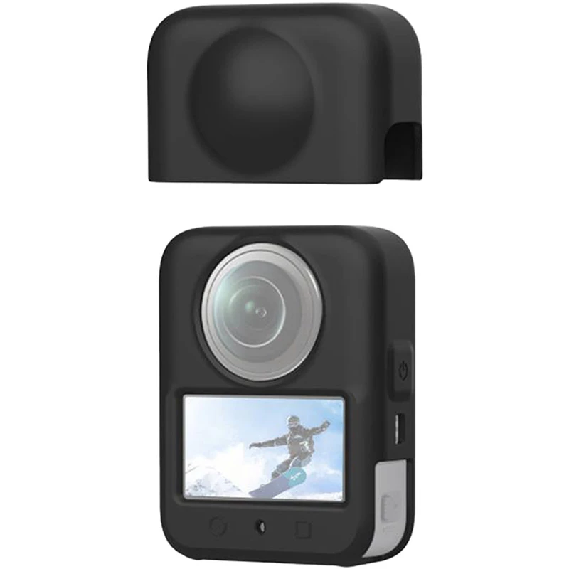 PULUZ PU783B siliconen lensdop voor DJI Osmo 360, zwart