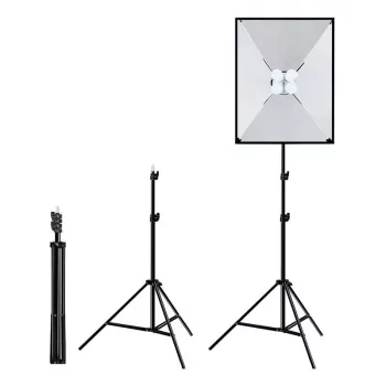 PULUZ studio set softbox 50x70cm, statief, LED-lamp 4 stuks PU5071EU