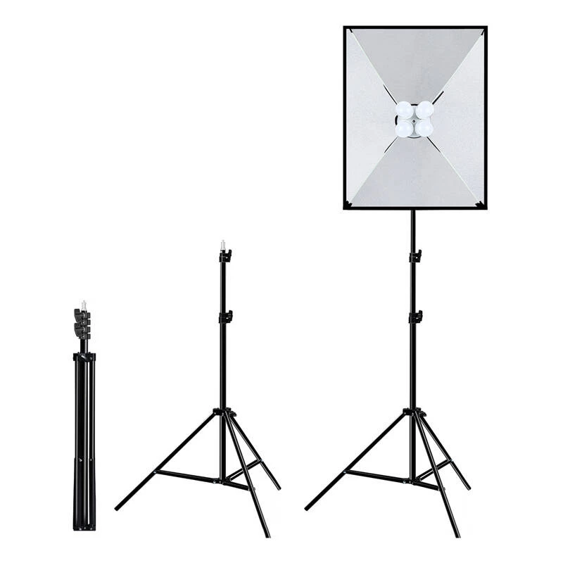 PULUZ studio set softbox 50x70cm, statief, LED-lamp 4 stuks PU5071EU