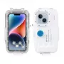 PULUZ Waterdichte iPhone-hoes 40m met eenrichtingsklep, wit