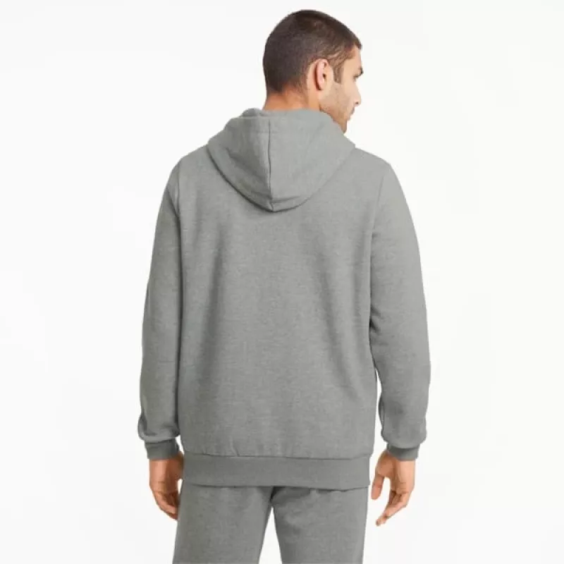 PUMA ESSENTIALS Dames Medium Gray Heather Fleece Hoodie S