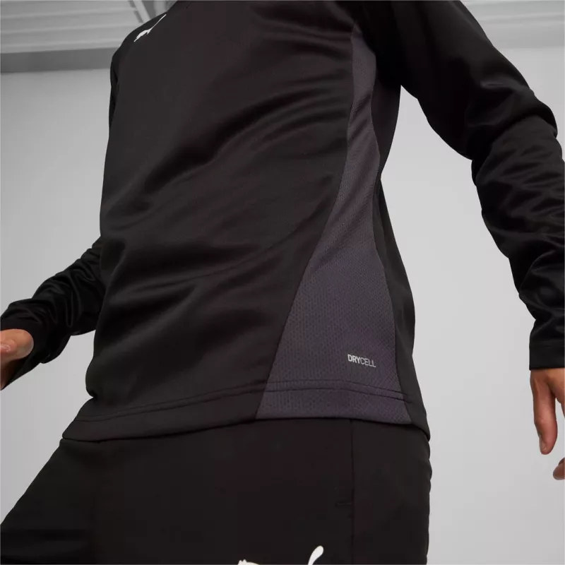 Puma heren TeamGoal trainingsshirt met 1/4-rits - Puma Black - maat M