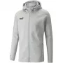 PUMA teamFINAL Casuals Heren hoodie met capuchon en doorlopende rits, Medium Grey Heather